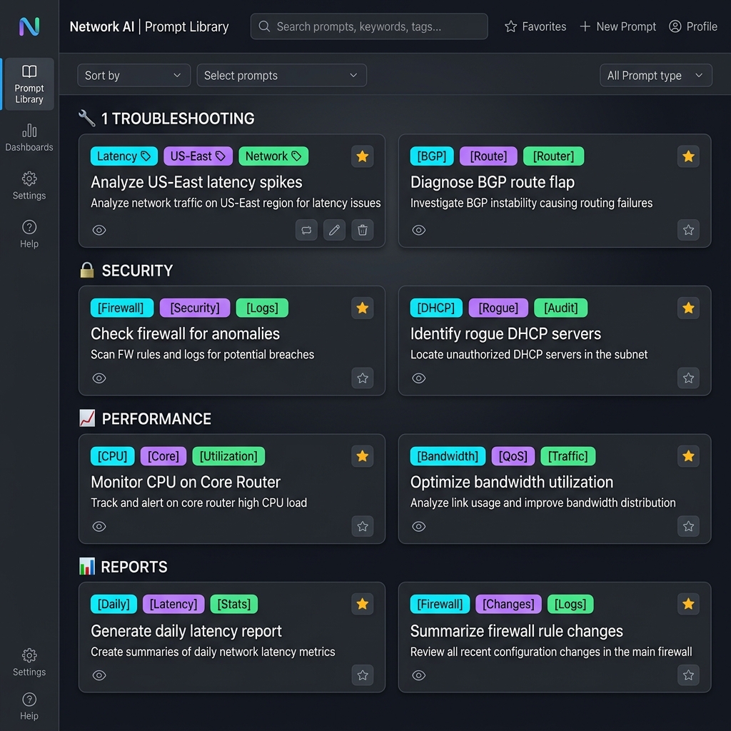 Unified Prompt Library interface design mockup